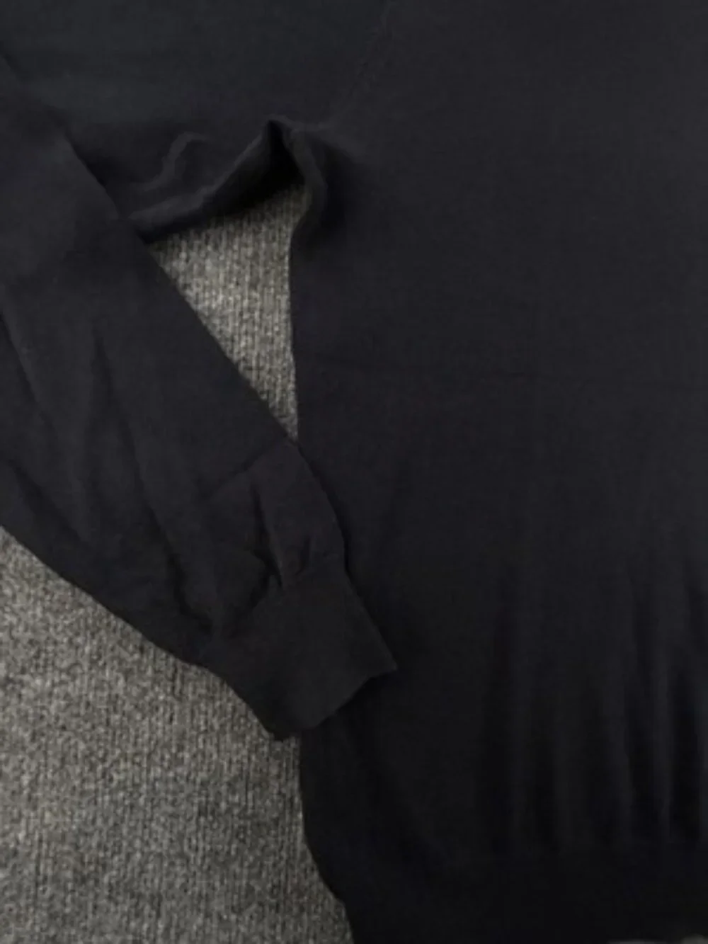 Fred Perry Black Medium Logo Cotton Crew Neck Long Sleeve Pullover Sweater Mens
